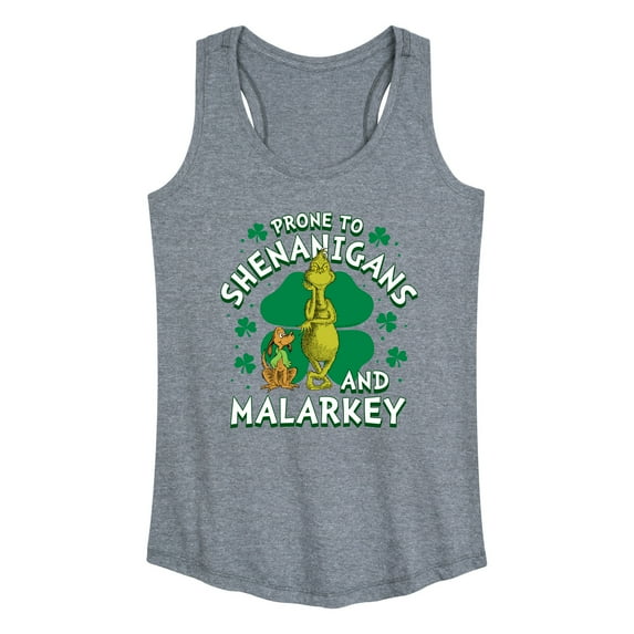 The Grinch - Prone To Shenanigans Malarkey - Women's Racerback Tank Top