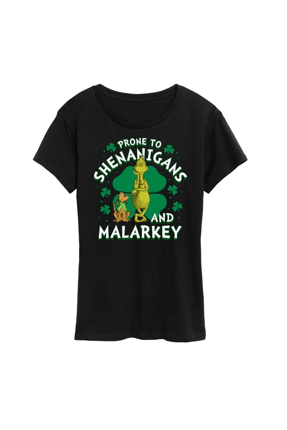 The Grinch - Prone To Shenanigans Malarkey - Women's Short Sleeve Graphic T-Shirt