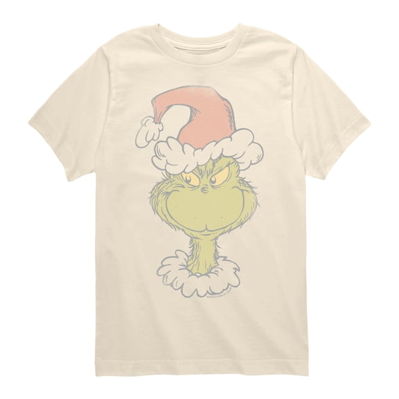 The Grinch - Santa Grinch Tonal - Youth Boys Short Sleeve Graphic T-Shirt