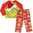 thumbnail image 1 of The Grinch Santa Hat 2-Piece Fleece Youth Pajama Set-Size 8, 1 of 4