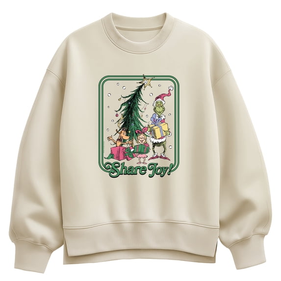 The Grinch - Share Joy Women's Oversized Fleece Crew Sweatshirt