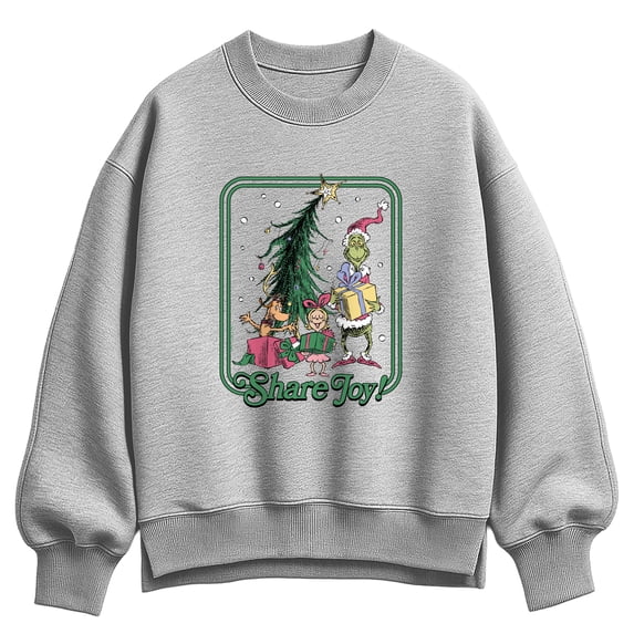 The Grinch - Share Joy Women's Oversized Fleece Crew Sweatshirt