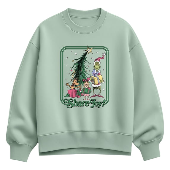 The Grinch - Share Joy Women's Oversized Fleece Crew Sweatshirt
