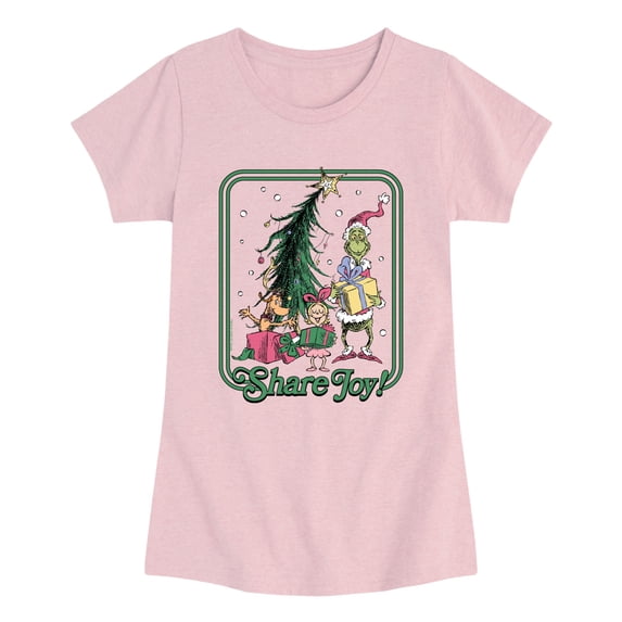 The Grinch - Share Joy - Youth Girls Fitted Short Sleeve T-Shirt