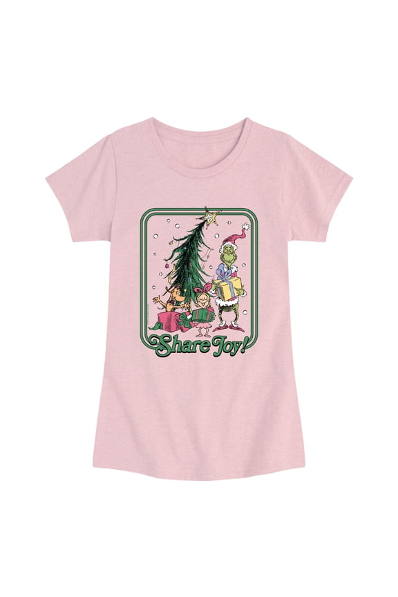 The Grinch - Share Joy - Youth Girls Fitted Short Sleeve T-Shirt