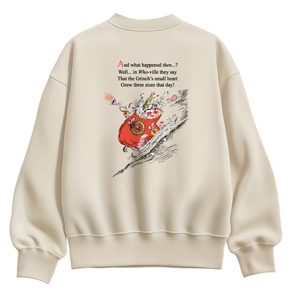 The Grinch - Sleigh Women's Oversized Fleece Crew Sweatshirt