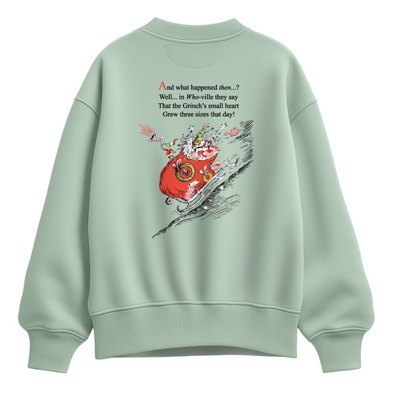 The Grinch - Sleigh Women's Oversized Fleece Crew Sweatshirt