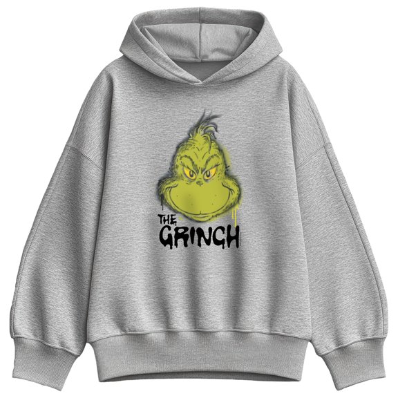 The Grinch - Spray Paint - Women's Oversized Fleece Hoodie Sweatshirt