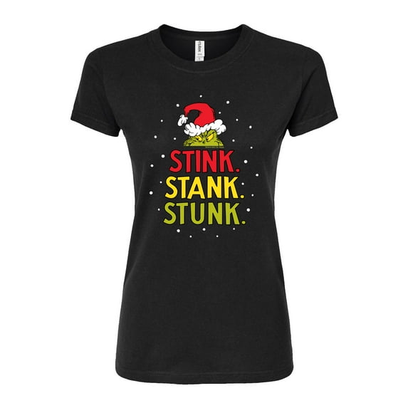 The Grinch - Stink Stank Stunk - Juniors Fitted Graphic T-Shirt