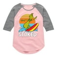 thumbnail image 1 of The Grinch - Stoked - Toddler & Youth Girls Raglan Graphic T-Shirt, 1 of 3