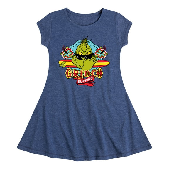 The Grinch - Surfing - Toddler & Youth Girls Fit & Flare Dress
