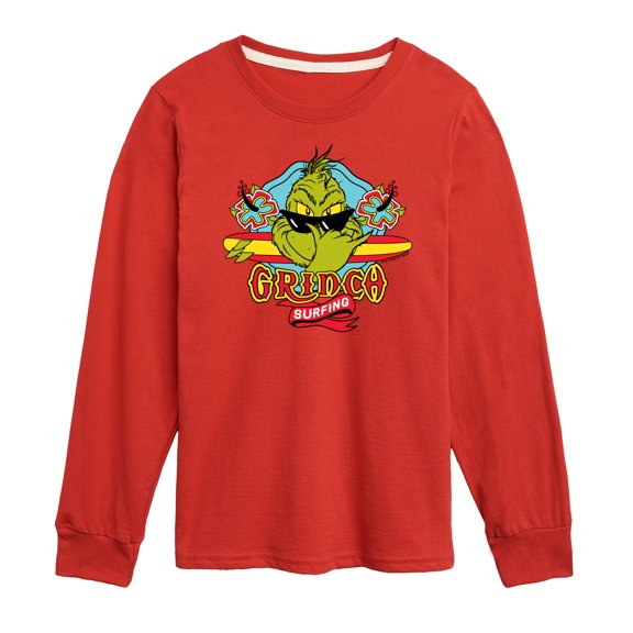The Grinch - Surfing - Toddler & Youth Long Sleeve Graphic T-Shirt