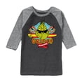 thumbnail image 1 of The Grinch - Surfing - Toddler & Youth Raglan Graphic T-Shirt, 1 of 1