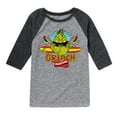 thumbnail image 1 of The Grinch - Surfing - Toddler & Youth Raglan Graphic T-Shirt, 1 of 3