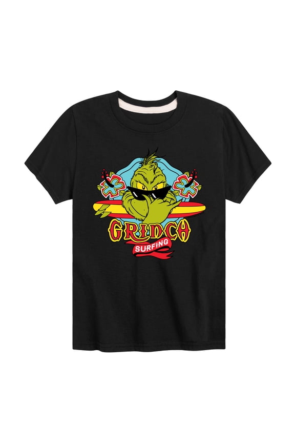 The Grinch - Surfing - Toddler & Youth Short Sleeve Graphic T-Shirt