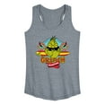 thumbnail image 1 of The Grinch - Surfing - Women's Racerback Tank Top, 1 of 4