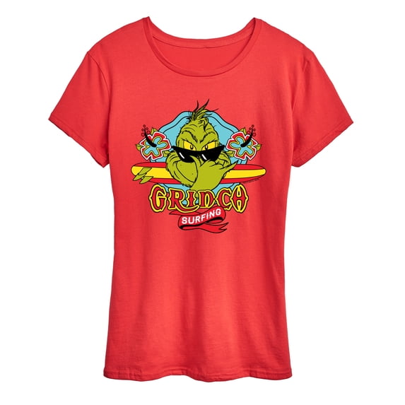The Grinch - Surfing - Women's Short Sleeve Graphic T-Shirt