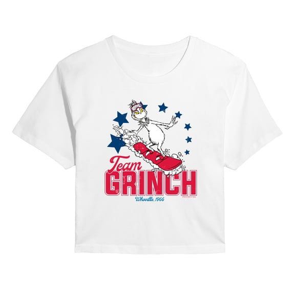 The Grinch - Team Grinch - Juniors Cropped Graphic T-Shirt