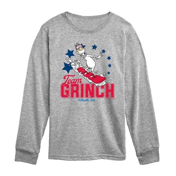 The Grinch - Team Grinch - Toddler Boys Long Sleeve Graphic T-Shirt