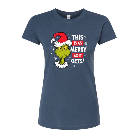 The Grinch - This Is A Merry As It Gets - Juniors Fitted Graphic T-Shirt