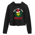 thumbnail image 1 of The Grinch - This Is Me Being Jolly - Juniors Cropped Pullover Hoodie, 1 of 5