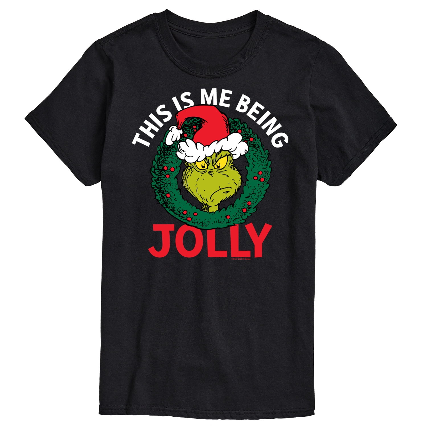 The Grinch - This Is Me Being Jolly - Men's Short Sleeve Graphic T ...