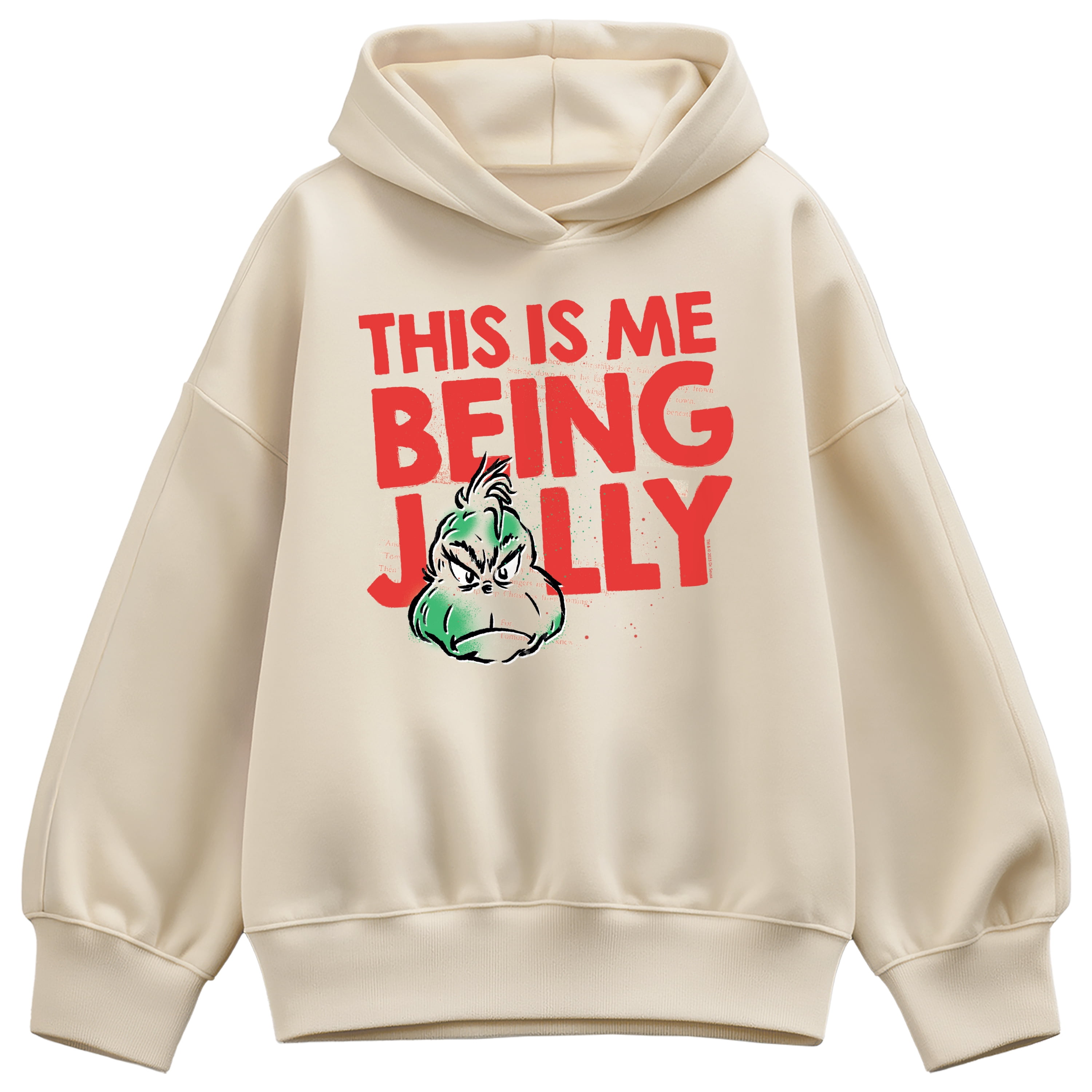 The Grinch - This Is Me Being Jolly - Women's Oversized Fleece Hoodie Sweatshirt