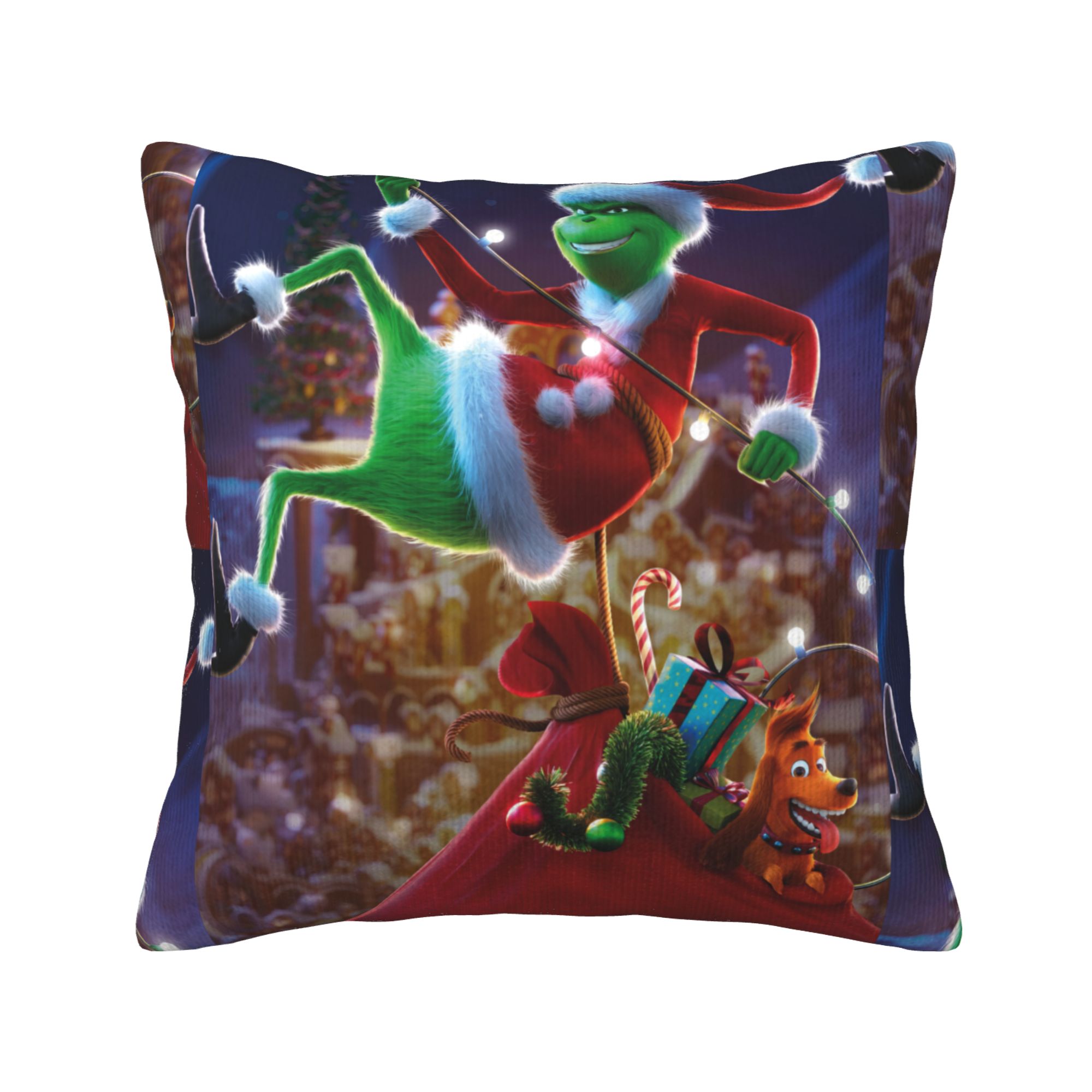 The Grinch Throw Pillow Covers, Corduroy Decor Pillow Covers Fall Decorations Couch Pillowcase