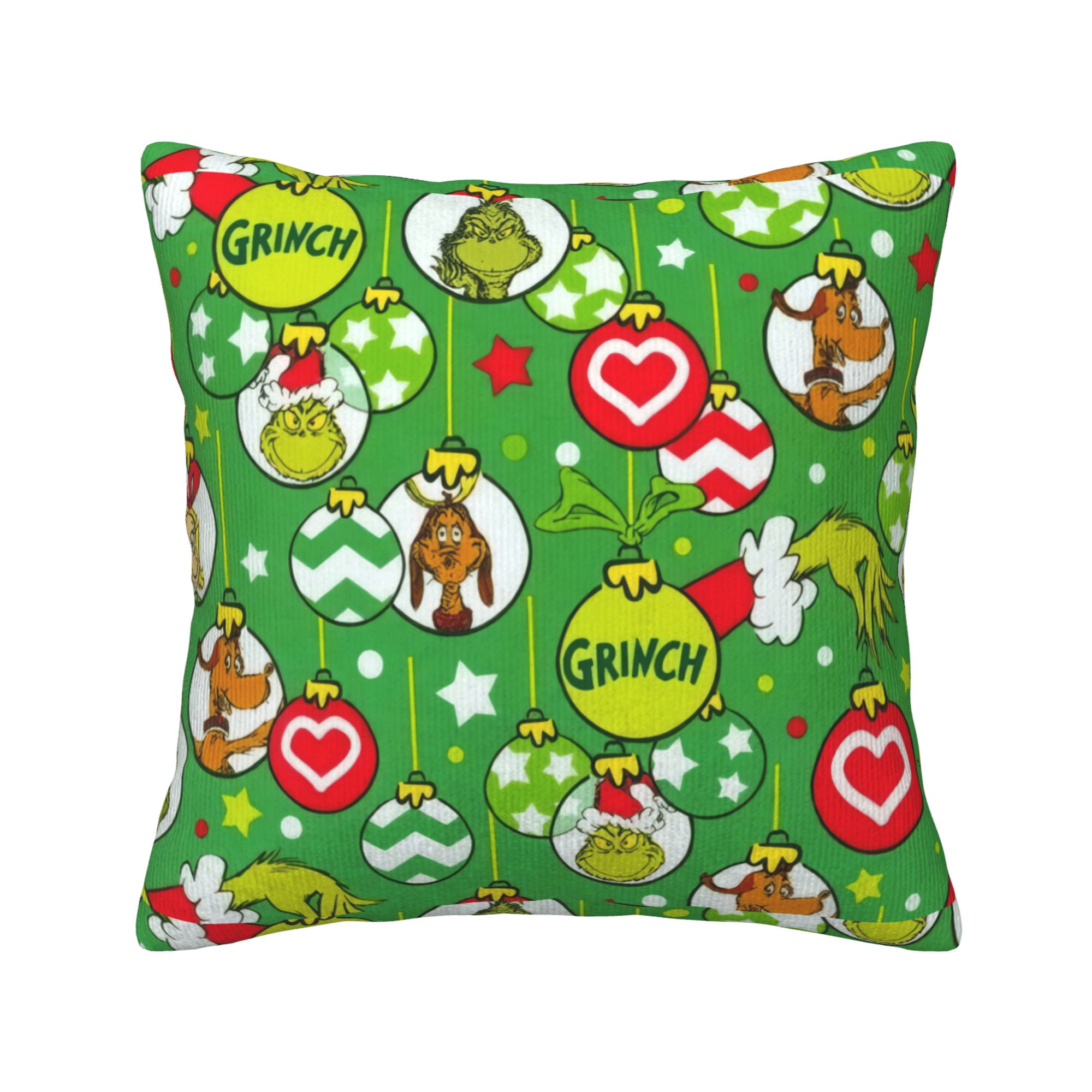 The Grinch Throw Pillow Covers, Corduroy Decor Pillow Covers Fall Decorations Couch Pillowcase