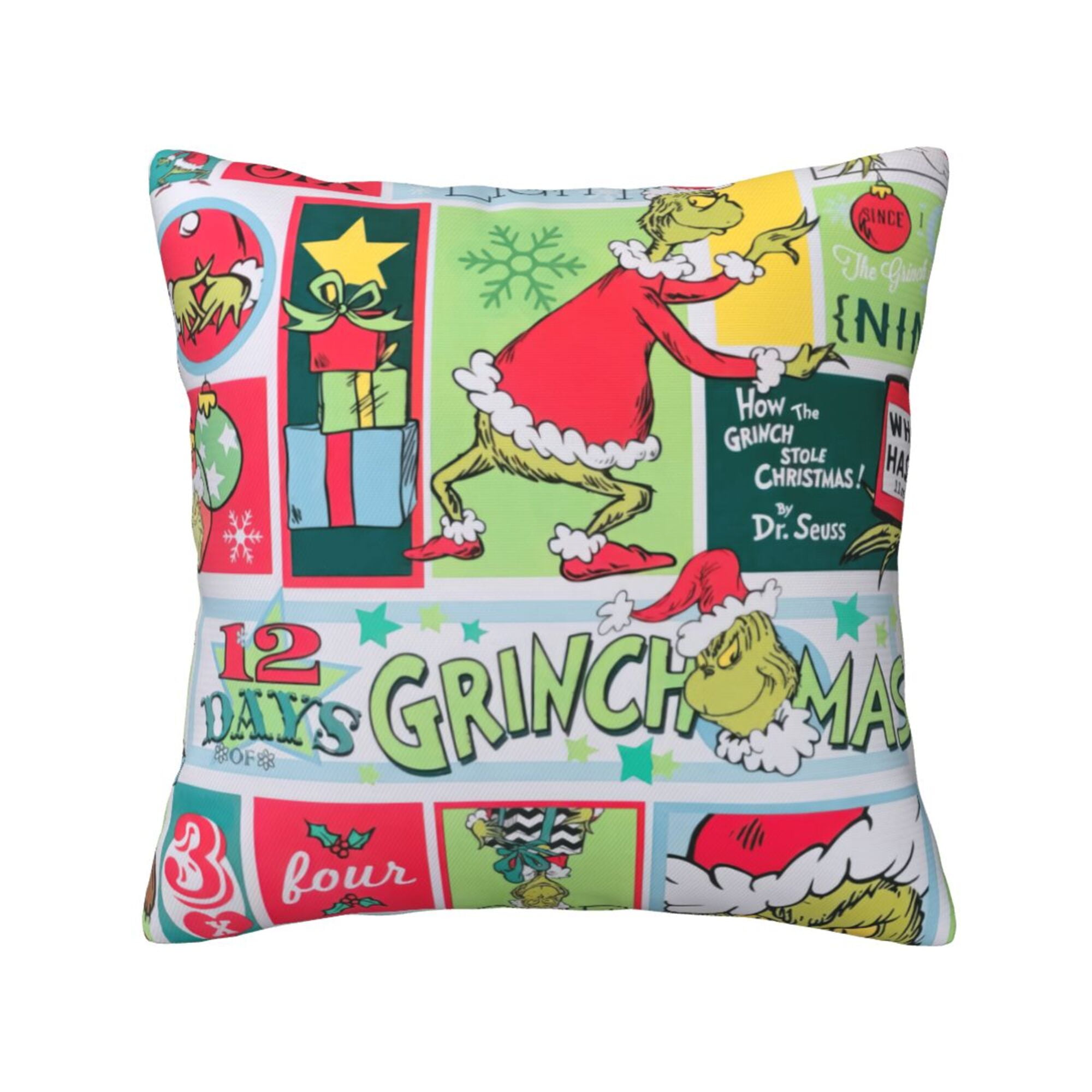 The Grinch Throw Pillow Covers, Season Decor Pillow Covers Fall Decorations Couch Pillowcase