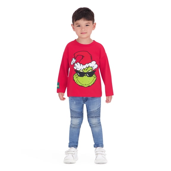 The Grinch Toddler Boy Sunglasses Long Sleeve Tee, Sizes 12 Months-5T