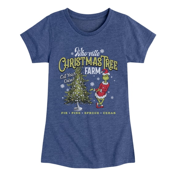 The Grinch - Tree Farm - Youth Girls Fitted Short Sleeve T-Shirt