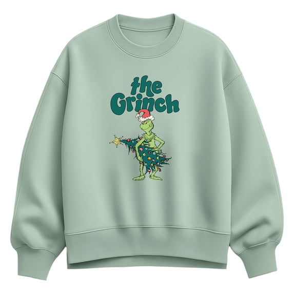 The Grinch - Tree Women's Oversized Fleece Crew Sweatshirt