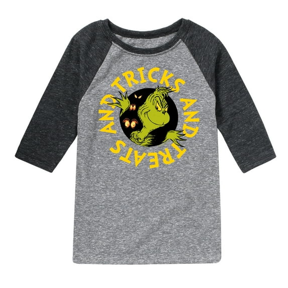 The Grinch - Tricks And Treats The Grinch - Toddler & Youth Raglan Graphic T-Shirt