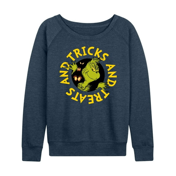 The Grinch - Tricks And Treats The Grinch - Women's Lightweight French Terry Long Sleeve Shirt