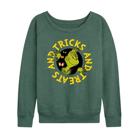 The Grinch - Tricks And Treats The Grinch - Women's Lightweight French Terry Long Sleeve Shirt