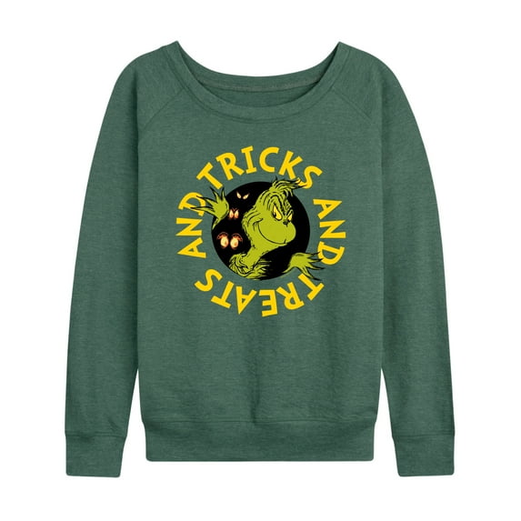 The Grinch - Tricks And Treats The Grinch - Women's Lightweight French Terry Long Sleeve Shirt