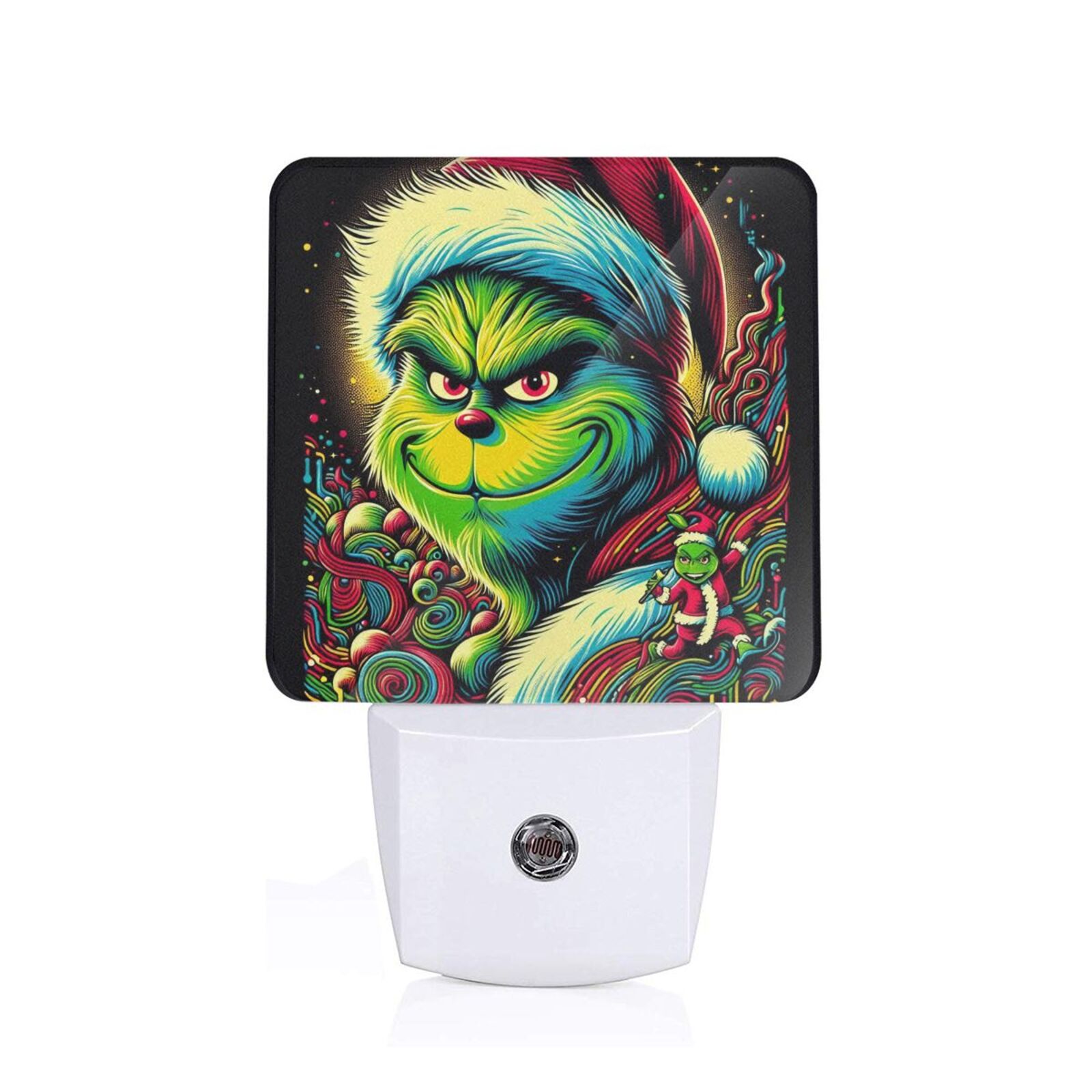 Grinch Plug The Grinch Wallpaper Night Light,Plug-in LED Night Light Lamp with Dusk ...