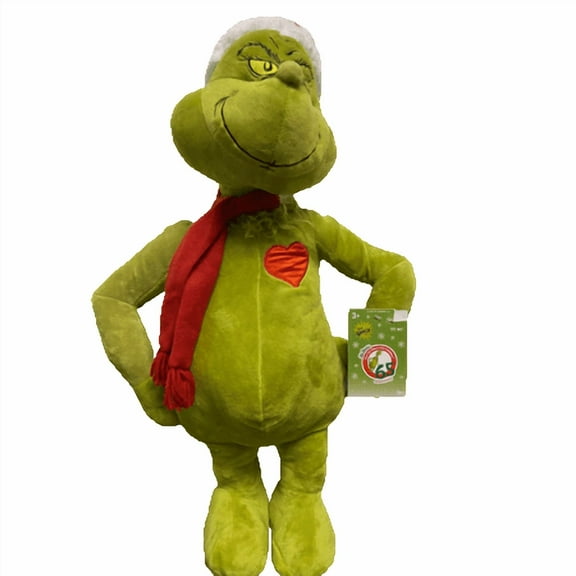 The Grinch Who Stole Christmas 21 Plush Standing Doll Greeter Big Beating Heart