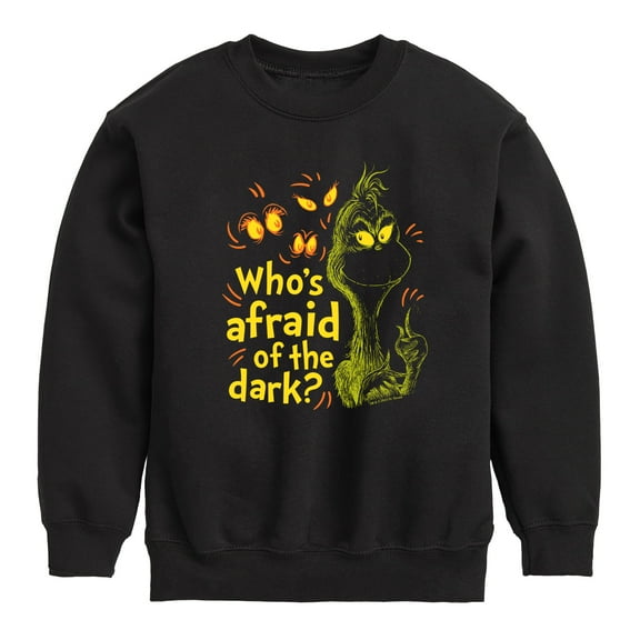 The Grinch - Who's Afraid Of The Dark - Toddler & Youth Crewneck Fleece Sweatshirt