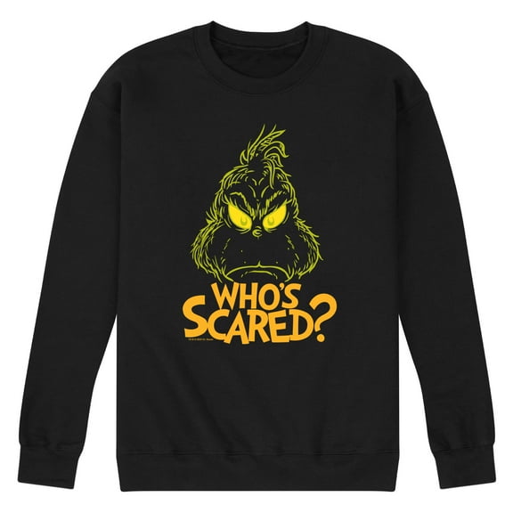 The Grinch  - Who's Scared  - Men's Crew Neck Fleece Pullover
