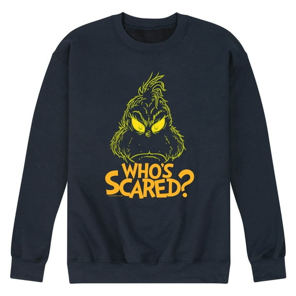 The Grinch  - Who's Scared  - Men's Crew Neck Fleece Pullover
