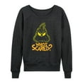 thumbnail image 1 of The Grinch - Who's Scared - Women's Lightweight French Terry Long Sleeve Shirt, 1 of 5