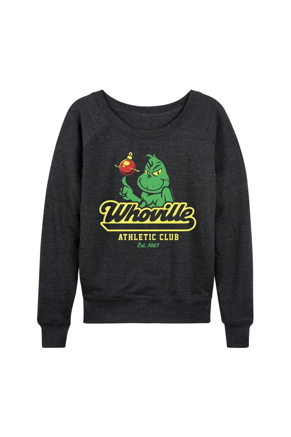 The Grinch - Whoville Athletic Club - Women's French Terry Long Sleeve Pullover