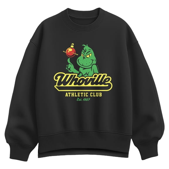 The Grinch - Whoville Athletic Club Women's Oversized Fleece Crew Sweatshirt