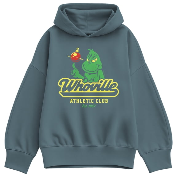 The Grinch - Whoville Athletic Club Women's Oversized Fleece Hoodie Sweatshirt