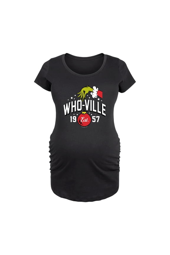 The Grinch - Whoville Est 1957 - Women's Maternity Scoop Neck Graphic T-Shirt