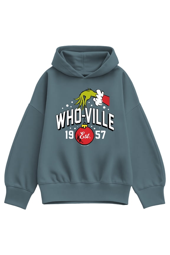 The Grinch - Whoville Est 1957 - Women's Oversized Fleece Hoodie Sweatshirt