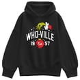 thumbnail image 1 of The Grinch - Whoville Est 1957 - Women's Oversized Fleece Hoodie Sweatshirt, 1 of 3