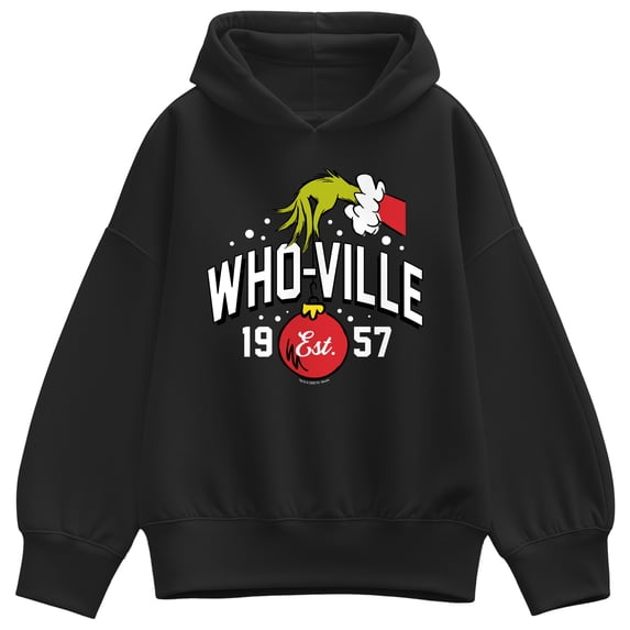 The Grinch - Whoville Est 1957 - Women's Oversized Fleece Hoodie Sweatshirt